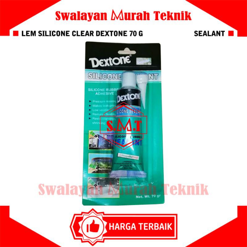 

Lem Dextone Silicon Sealer 70gr Silicone Clear Aquarium Kaca Bening 70 Gram