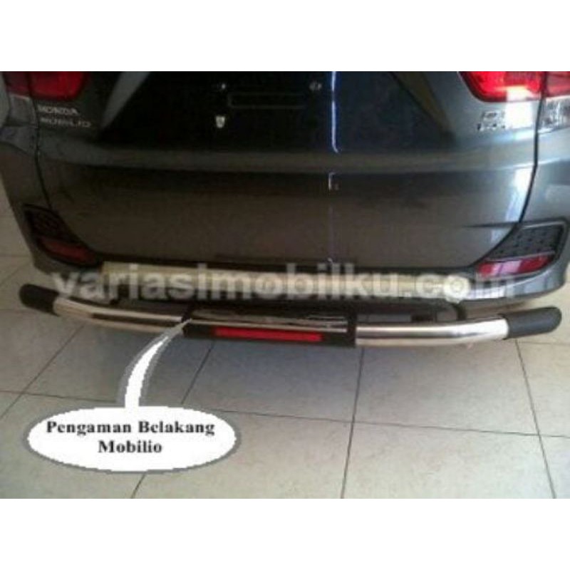 tanduk belakang honda mobilio besi pengaman bemper belakang mobil rear guard original pabrik