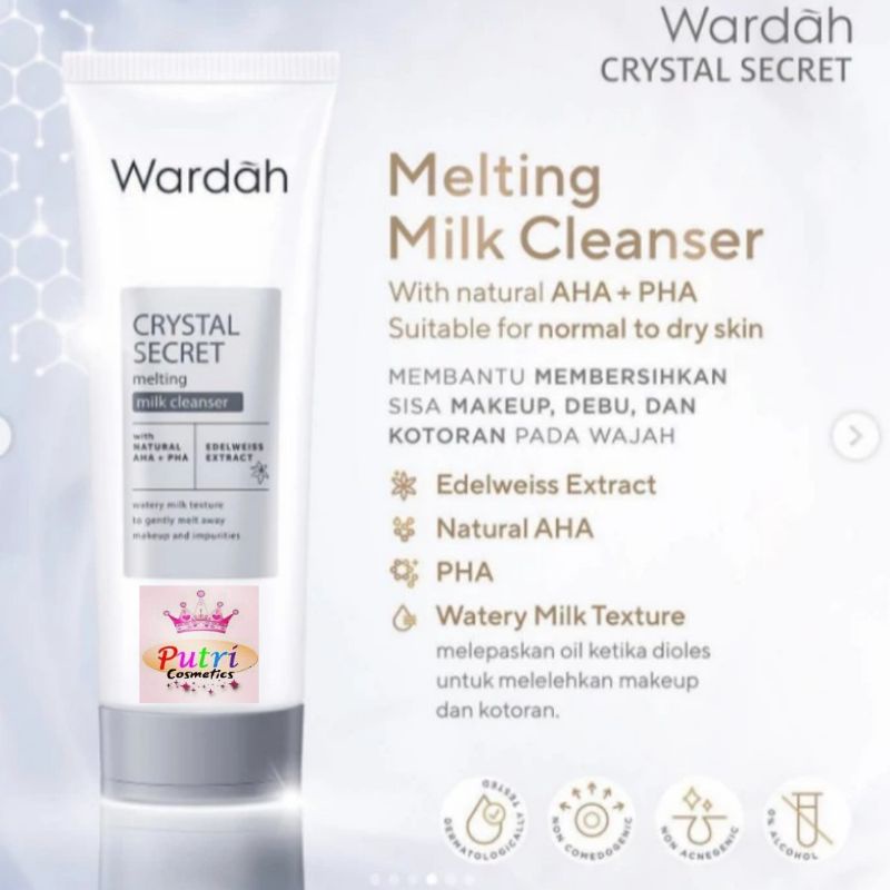 Wardah Crystal Secret / White Secret Melting Milk Cleanser 100 ml