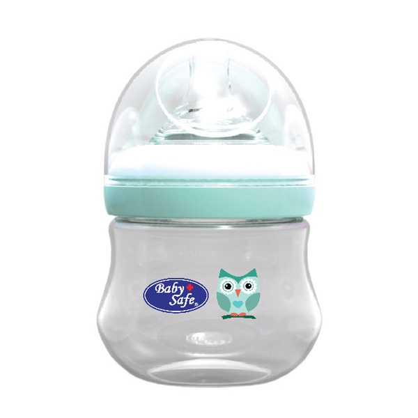 Baby Safe Milk Flow System 0m+ Wide Neck Bottle 125 ml/8oz Botol Susu Motif WN04G