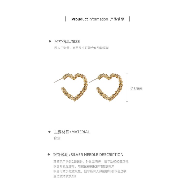 Sederhana Cinta Pentagram anting-anting Internet baru trendi elegan Korea temperamen super mengkilap