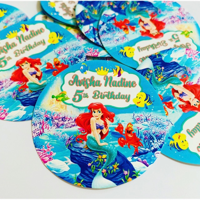 

The Little Mermaid Ariel Princess Sticker Tumpeng / Pudding / Souvenir / Bento / Hampers / Parcel