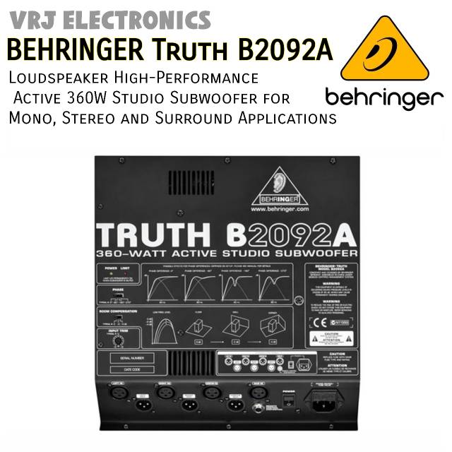 behringer subwoofer truth b2092a