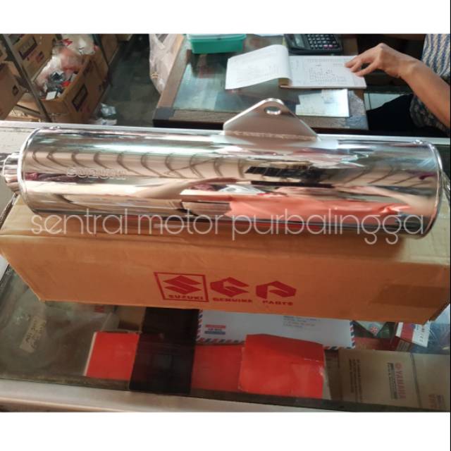 Knalpot satria fu 150 2006-2008 original asli suzuki SGP silencer fu kenalpot fu