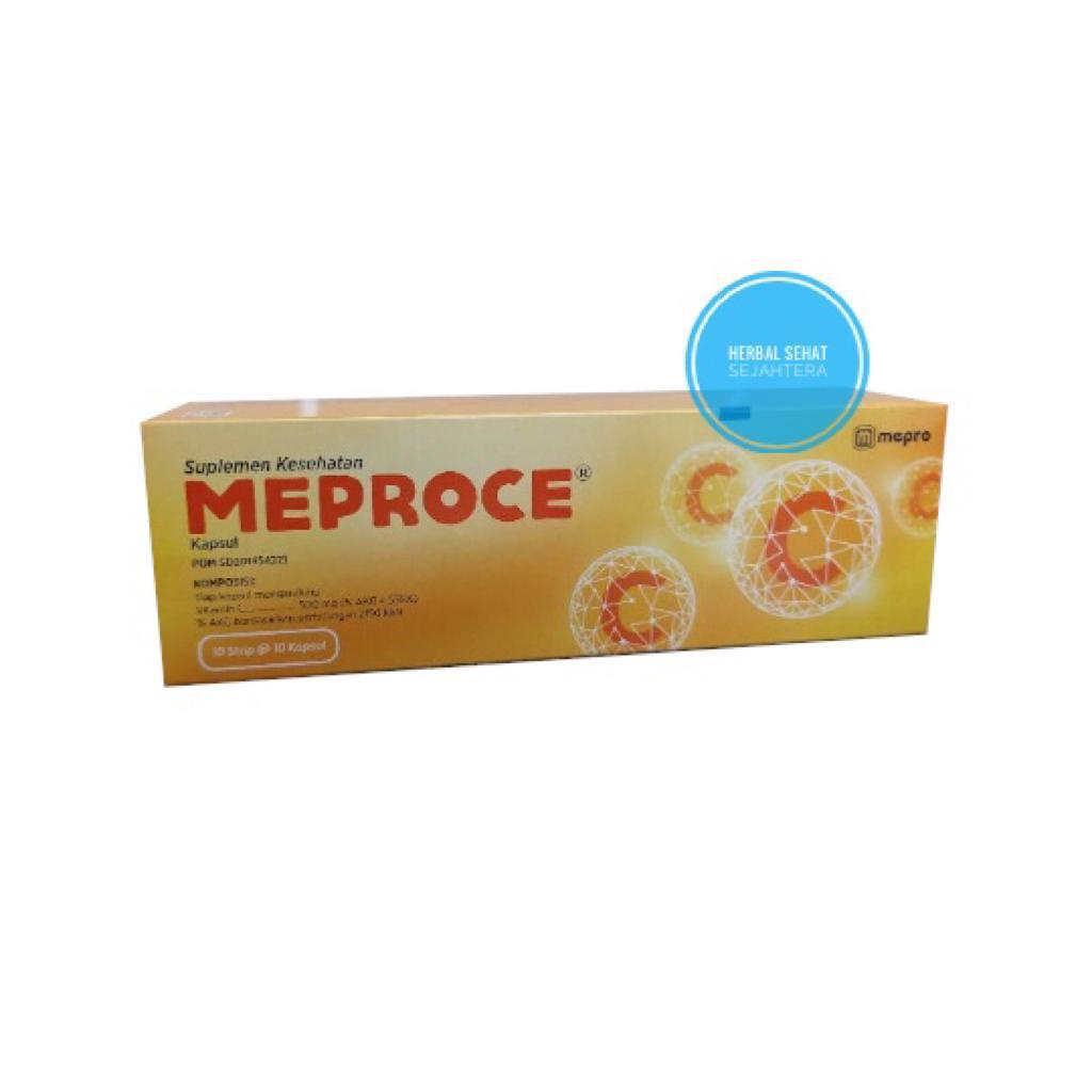 MEPROCE Meproce Vitamin C 500 mg 100 Kapsul per box - memelihara daya tahan tubuh - Meprofarm