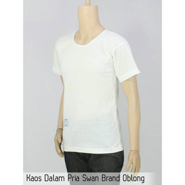 Kaos dalam dunia Swan oblong putih size 36 38 40 42