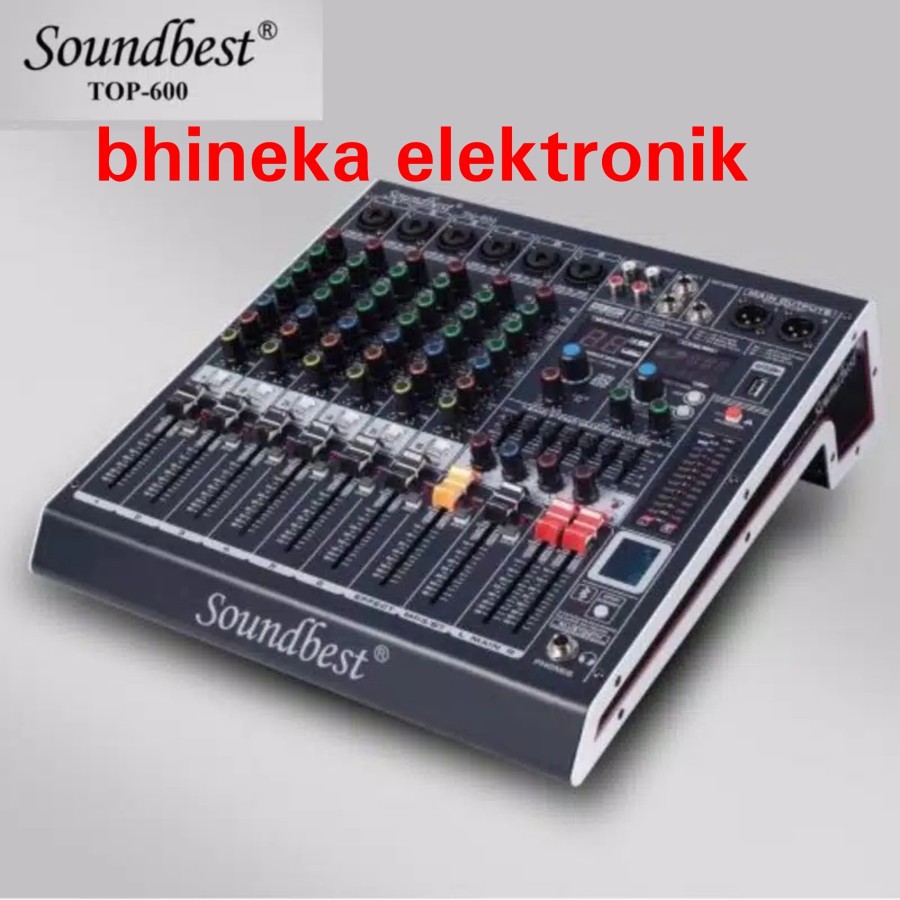 MIXER AUDIO SOUNDBEST TOP600 / TOP 600 MIXER 6 CHANNEL BLUETOOTH USB