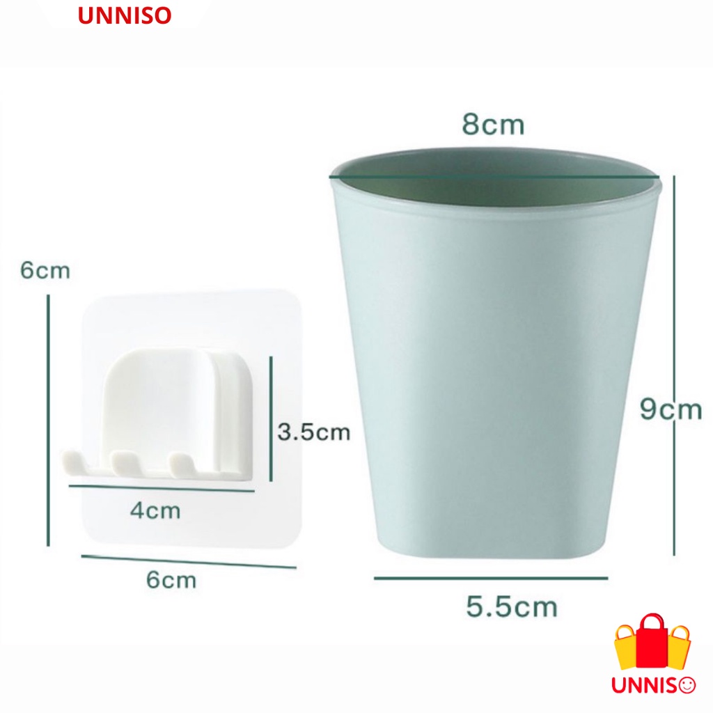 UNNISO - Tempat Sikat Gigi Dengan Gelas Kumur TBH02