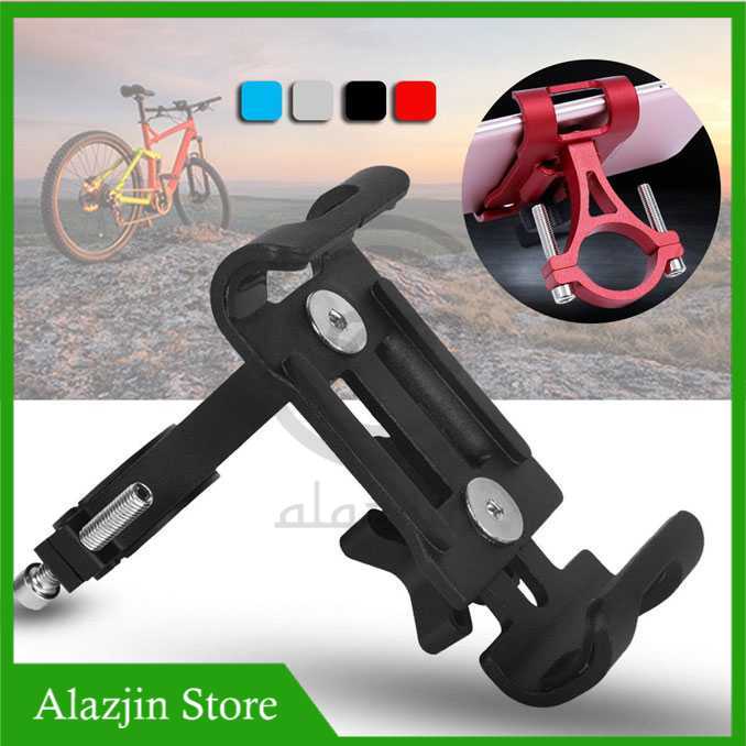 Fang Fang Tempat HP Stang Sepeda / Terbuat dari Aluminum Silicone / Aksesoris HP Holder Sepeda
