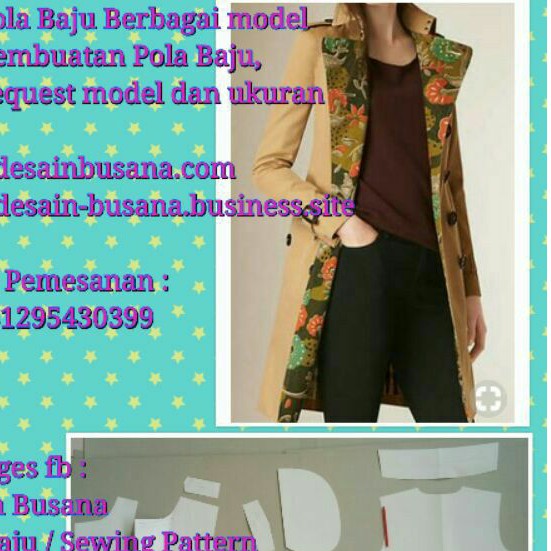 Pola Produksi outer 07 / Pola blazer / Pola baju / pola cardigan