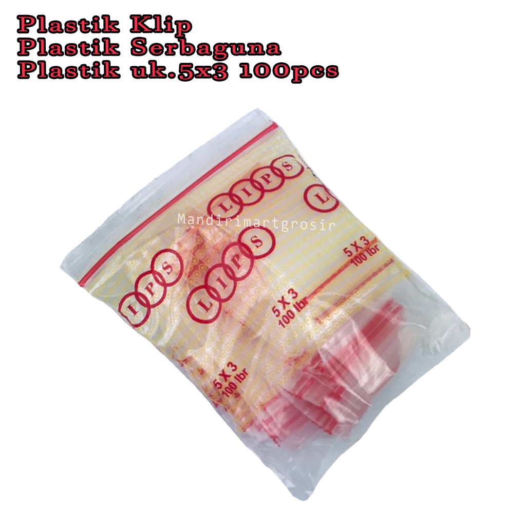 Plastik Serbaguna *Plastik Klip * Plastik uk.5x3 100pcs*