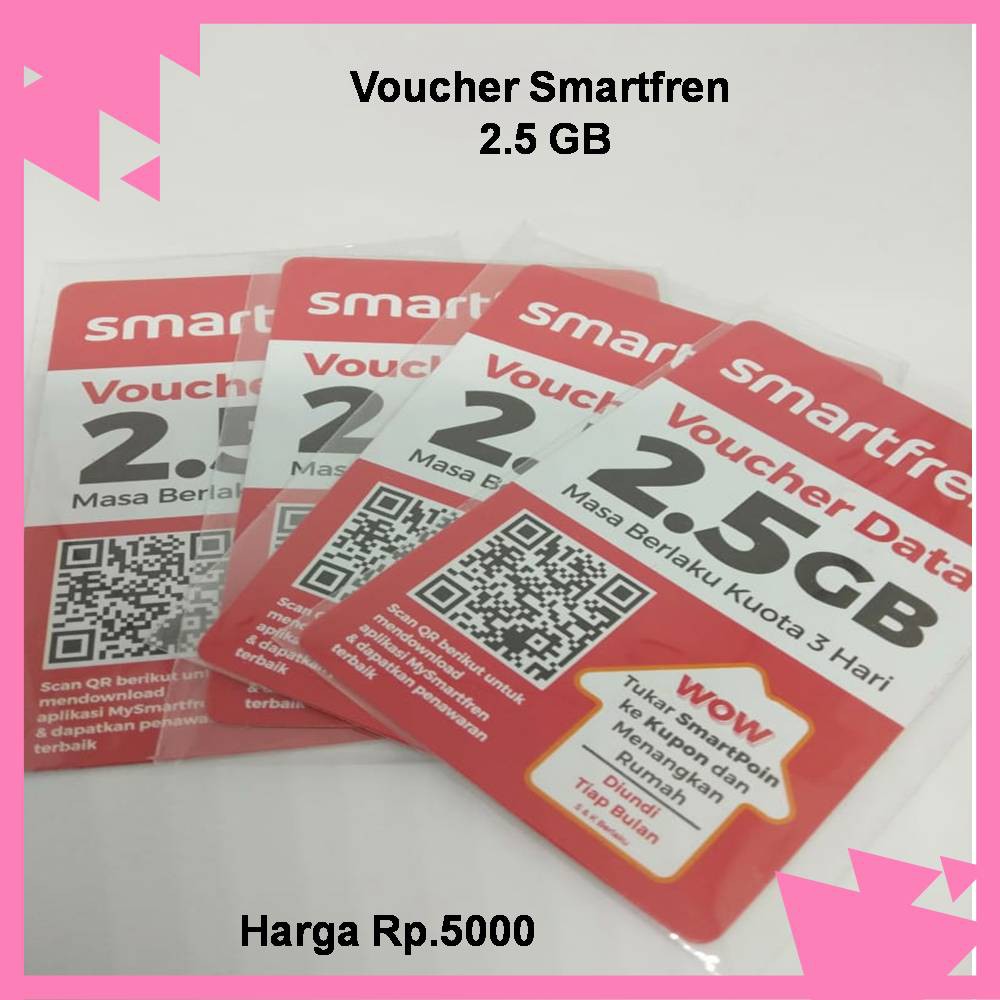 Voucher Smartfren Kuota 2,5 GB