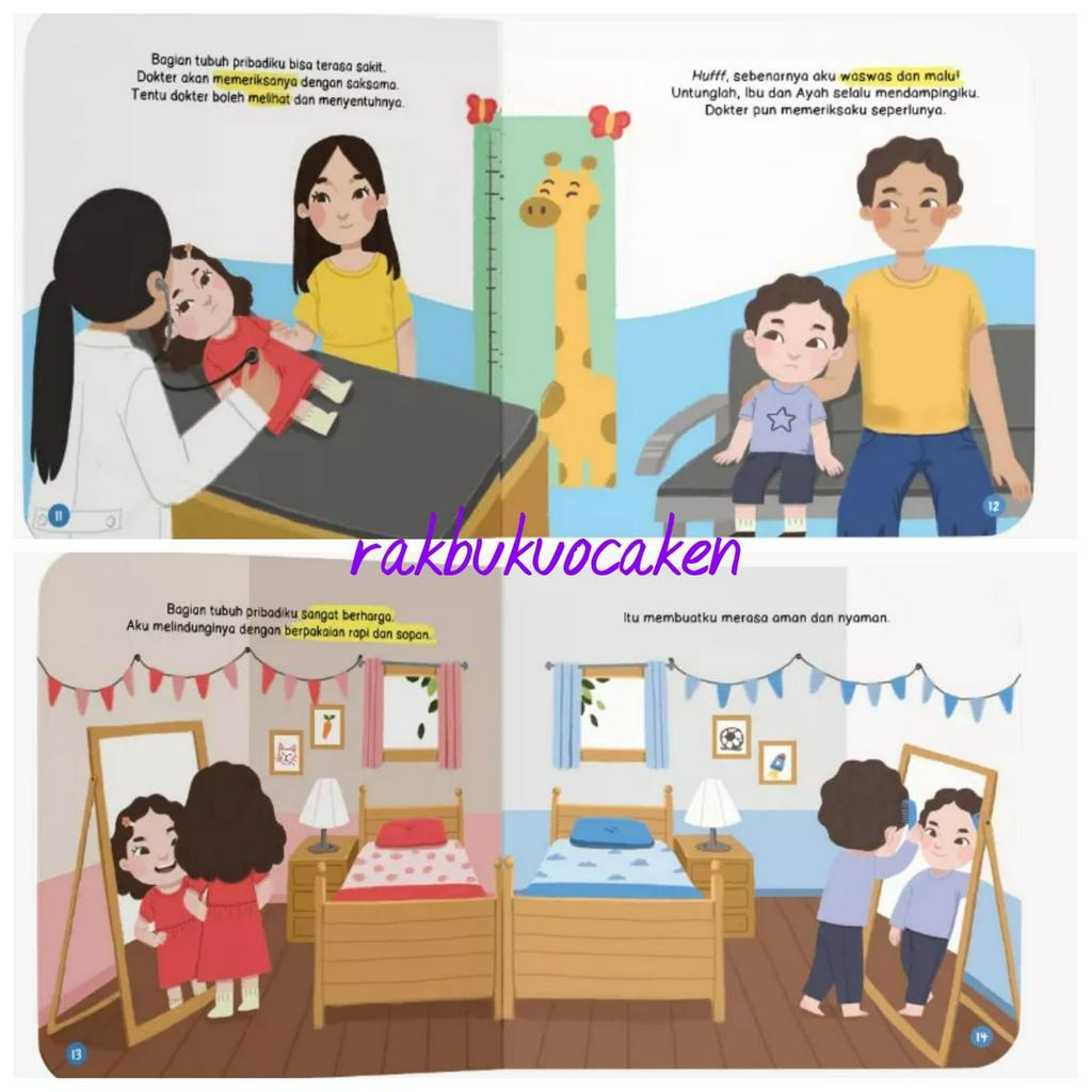 BOARDBOOK Tubuhku Rahasiaku/Aku dan Tubuhku/Aku Sayang Tubuhku. Buku Pengenalan Tubuh untuk Bayi Balita. Buku Pendidikan S3ks untuk Anak Balita Anak Usia Dini