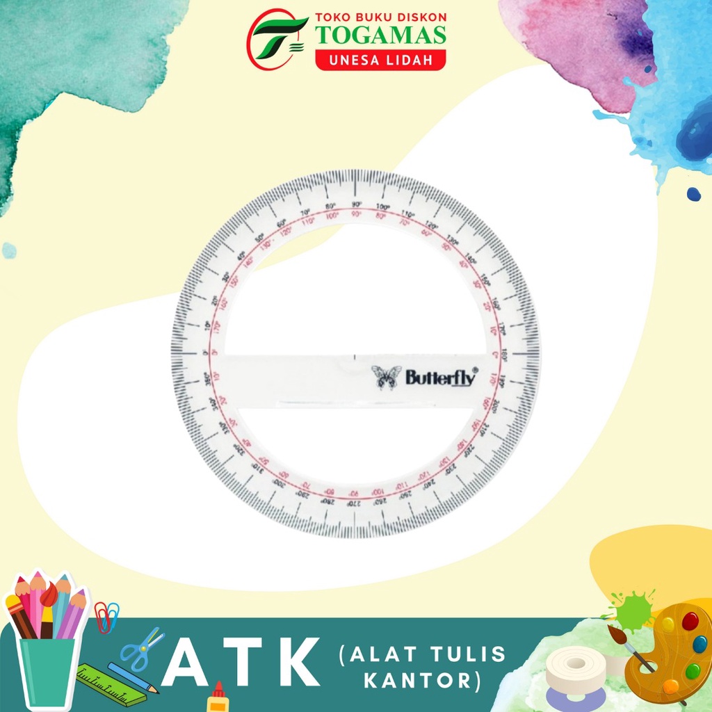 

PENGGARIS BUSUR 360/15CM BUTTERFLY 2 LUBANG / READY STOCK