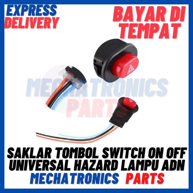 [SWI-9060] SAKLAR TOMBOL SWITCH ON OFF UNIVERSAL HAZARD LAMPU