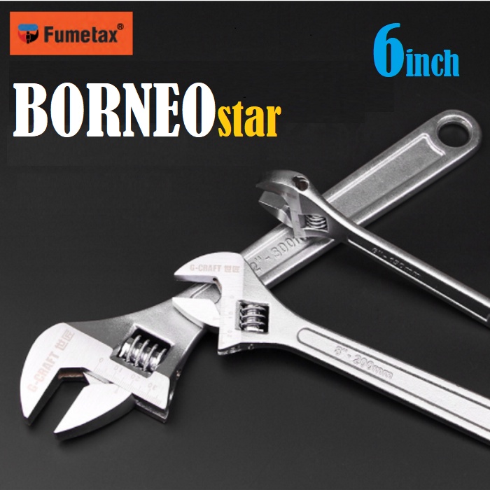 KUNCI INGGRIS / KUNCI Fumetax / ADJUSTABLE WRENCH / KUNCI INGGRIS 6&quot;