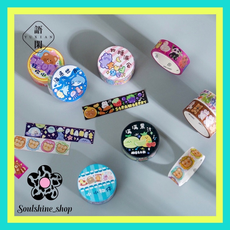 

Hand-painted Cartoon Bear and Paper Tape 12 Styles Cute Bear