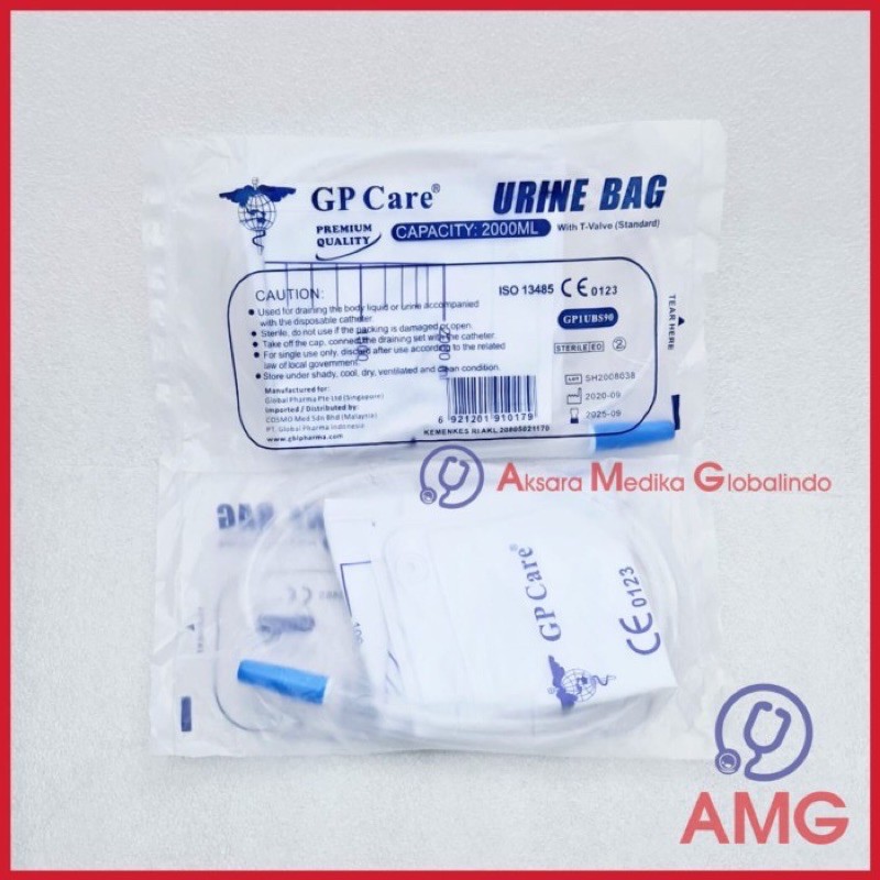 URINE BAG 2 LITER (KANTONG SENI) T-VALVE PERPCS