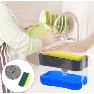 Soap pumpHolder Spons Dispenser Sabun Peralatan Dapur - missbejo