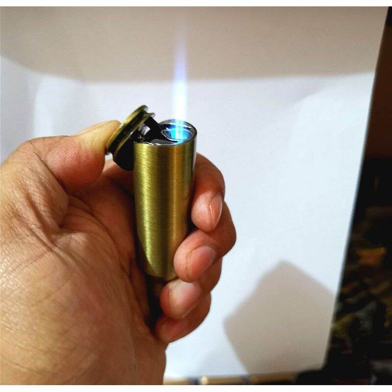 Korek Api Bara Las Model Peluru Jumbo Gold/Mancis Peluru Besar Gold