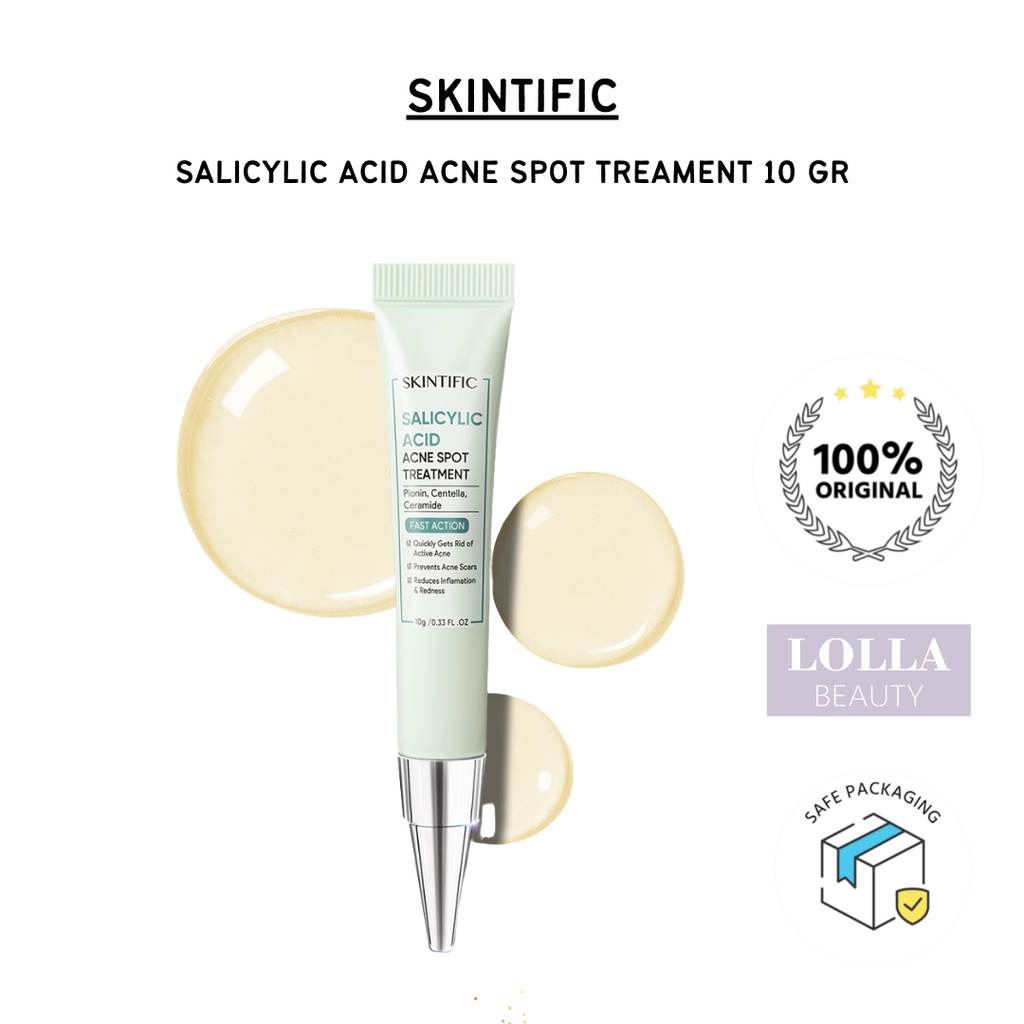 SKINTIFIC - Salicylic Acid Acne Spot Treatment Gel 12 Hours Cure Acne 10G Anti Acne Obat Jerawat