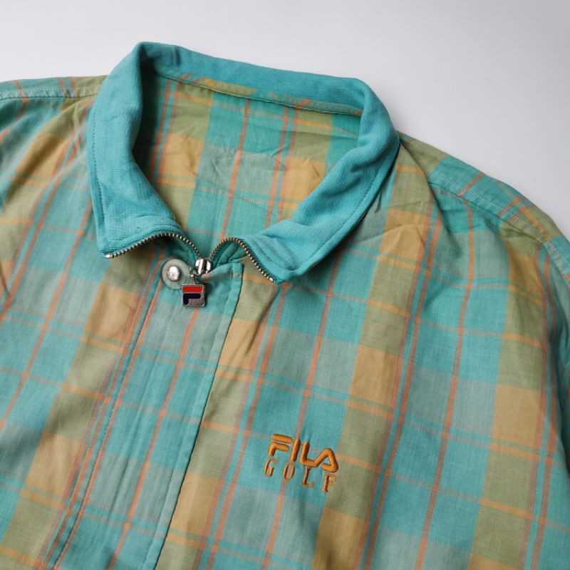fila golf tartan jacket jaket thrift