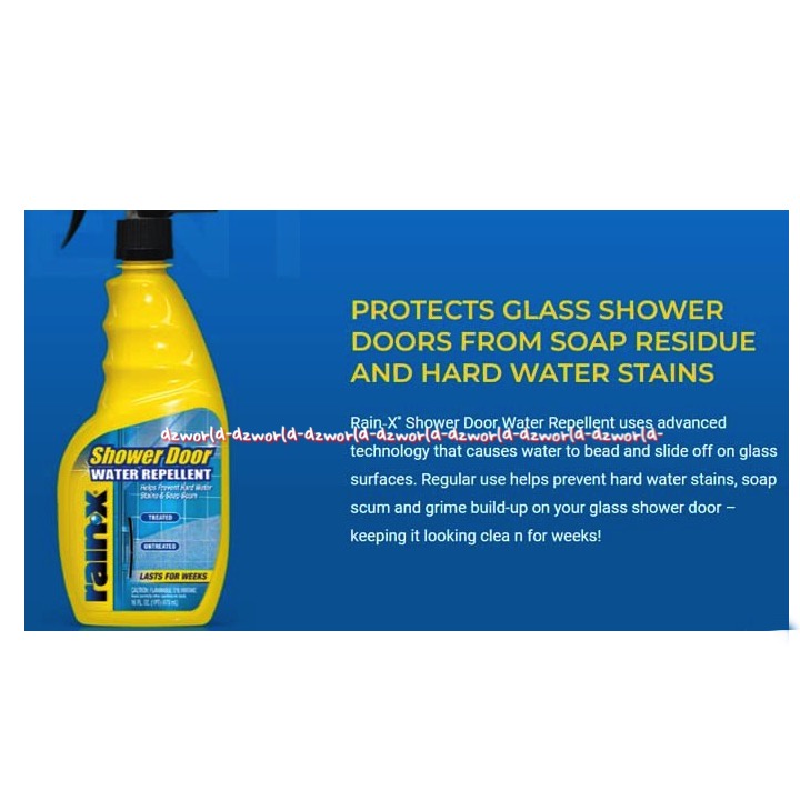 Rainox Shower Door Water Repellent 473ml Lasts For Weeks Spray Cairan Rain-X Pembersih Kaca Pelapis Kaca Anti Air Rainx Showerdoor