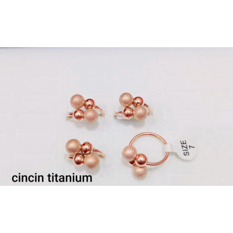 (Anti Luntur) CINCIN BOBA BOLA PASIR 100% TITANIUM