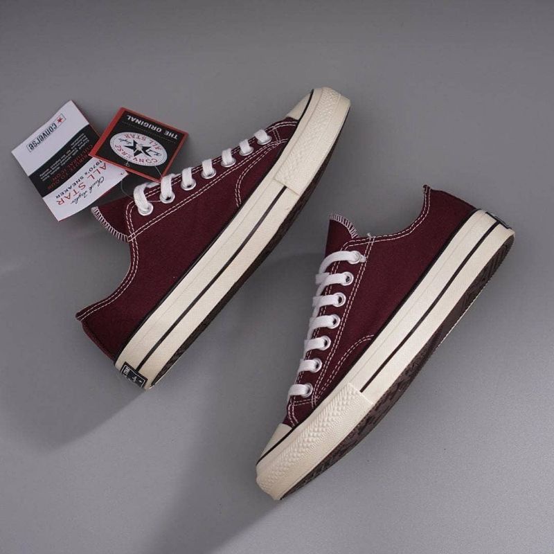 Sepatu Converse 70s Ox Merah Maroon / Converse 70s Dark Red Low Premium Hight Quality