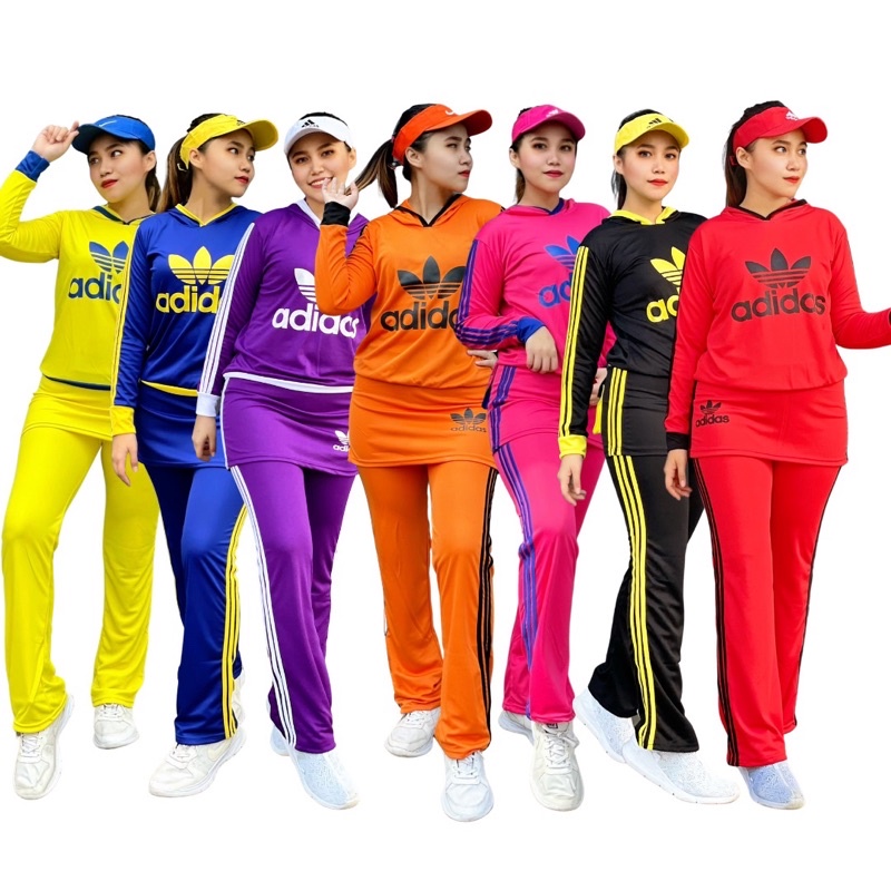 Setelan Baju Olahraga Panjang Rok Sablon Set Senam Gym Cycling Training Hijab Wanita