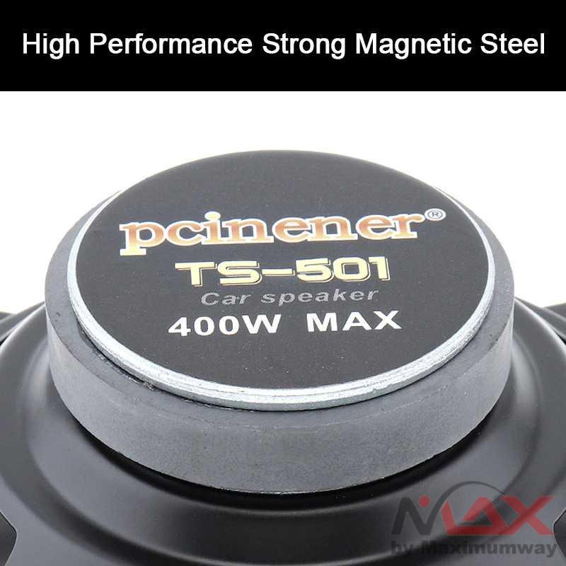 PCINENER Speaker Subwoofer Mobil HiFi 5 Inch 400W 1 PCS - TS-501 12V 5 Inch 400W Universal Car Coaxial Speaker Vehicle Door Auto Audio Music Stereo Full Range Frequency Hifi Speakers