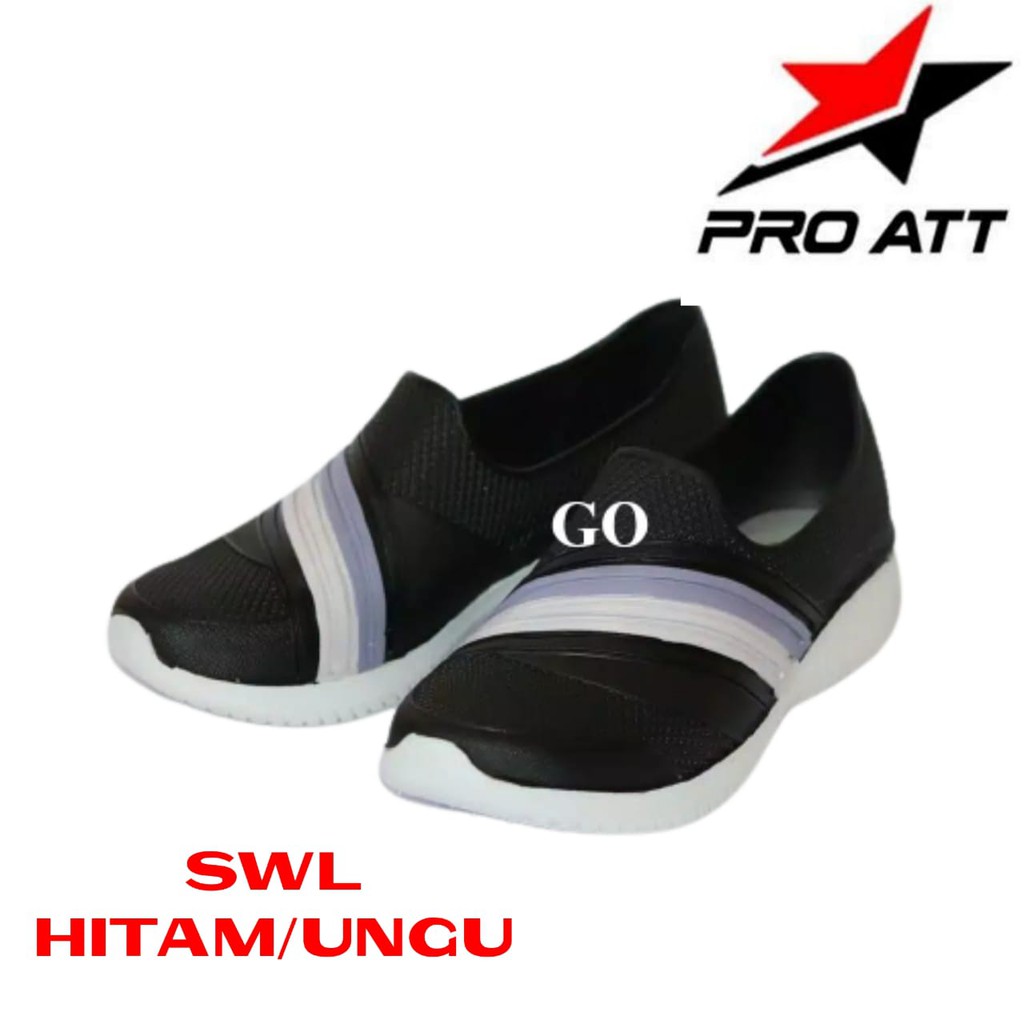 gof ATT SWL 481 &amp; SWL 482 Sepatu Karet Wanita Santai Slip On Anti Air Lentur Nyaman Kuat Ringan