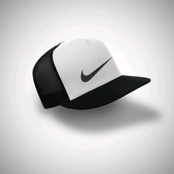 TOPI TRUCKER NIKE LOGO HITAM PUTIH