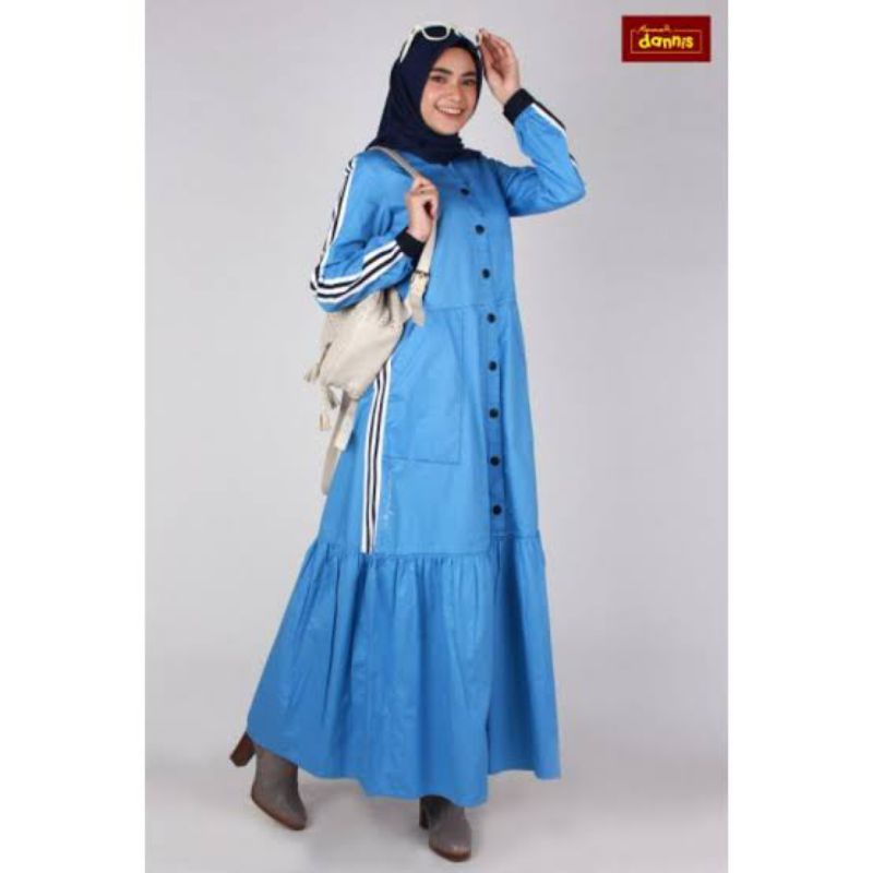 SALE GAMIS ABAYA DANNIS BIRU UK XL/Cuci gudang