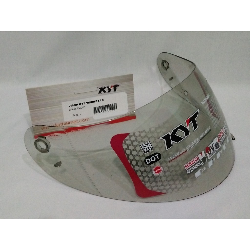 KYT Vendetta 2 - Visor Light Smoke / visor helm vendetta / original sparepart 100%