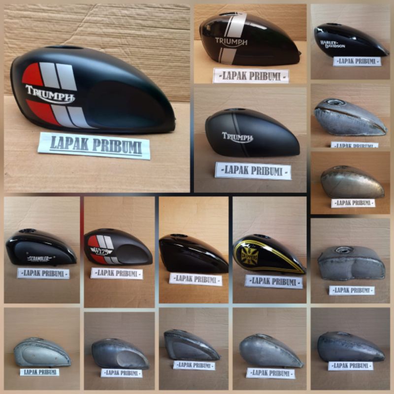 Tangki custom japstyle Triumph bober bratstyle caferacer Scrambler GL Scorpio Tiger Byson Thunder TU