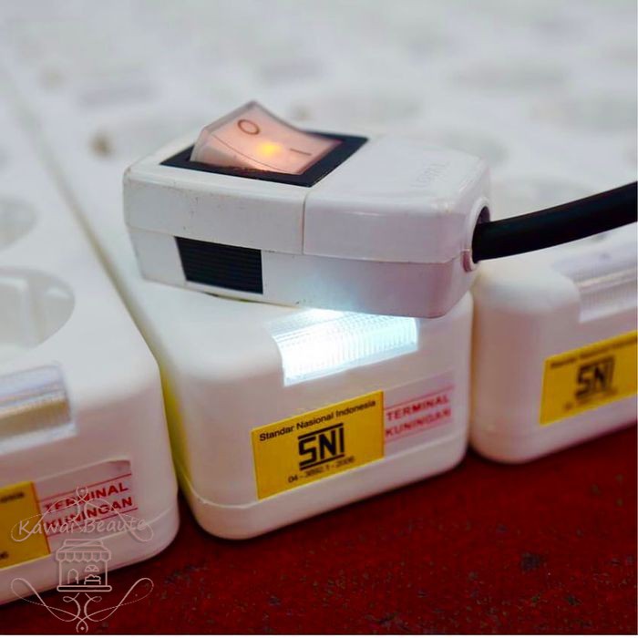 LOYAL StopKontak Arde OB + LED Tanpa Kabel 1,2,3,4,6 Lubang (LY-901L-902L-903L-904L-904XLL (SNI)