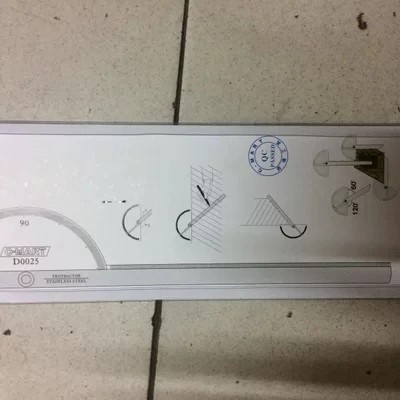 

Terbatas Busur Derajat Panjang Half Round Long Handle Protector Stanles Steel Trendi