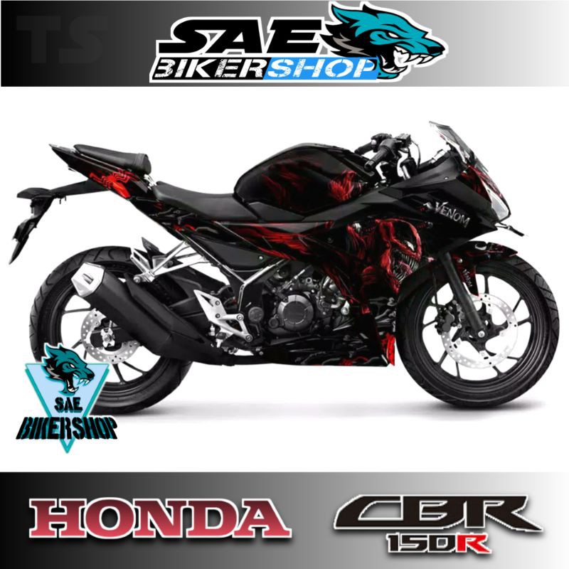 DECAL FULLBODY CBR150R FACELIFT MOTIF VENOM MONSTER