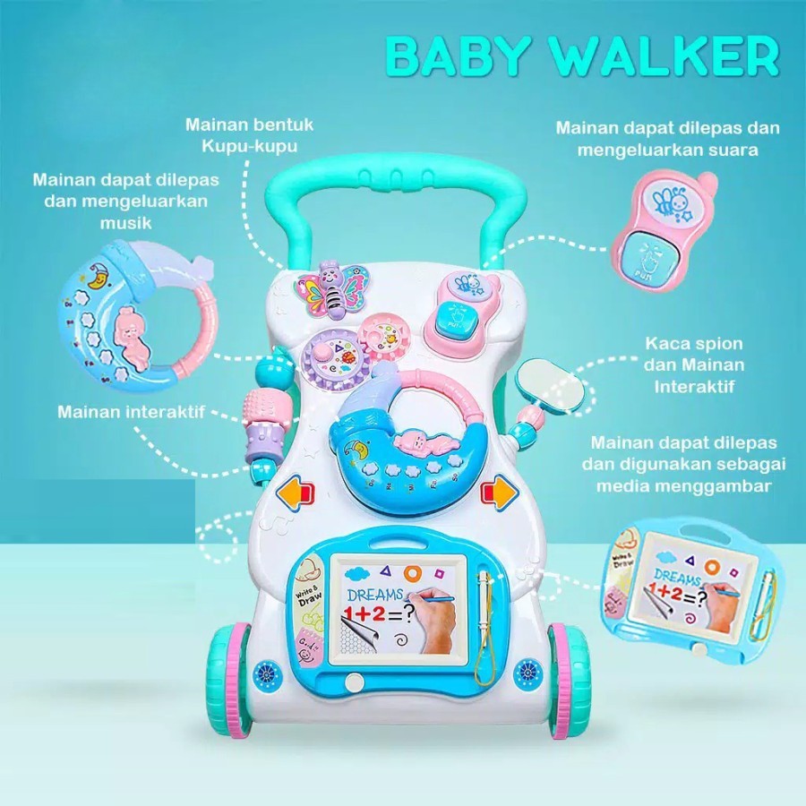 MWN.TOYS Children Music Walker Dorongan Belajar Jalan No 696-R8