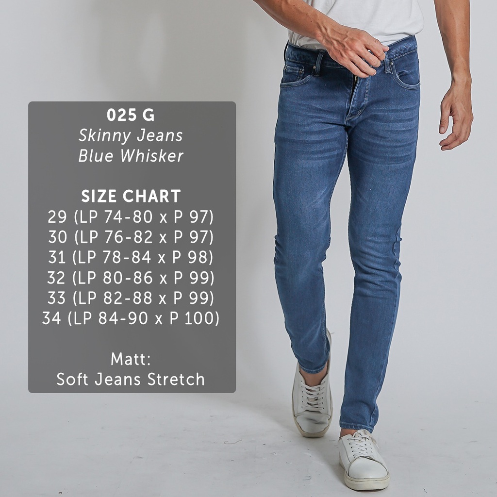 HSRM - 025 Skinny Jeans Whisker Pria Celana Jeans Pria Celana Panjang Jeans Premium Celana Jeans Cowok