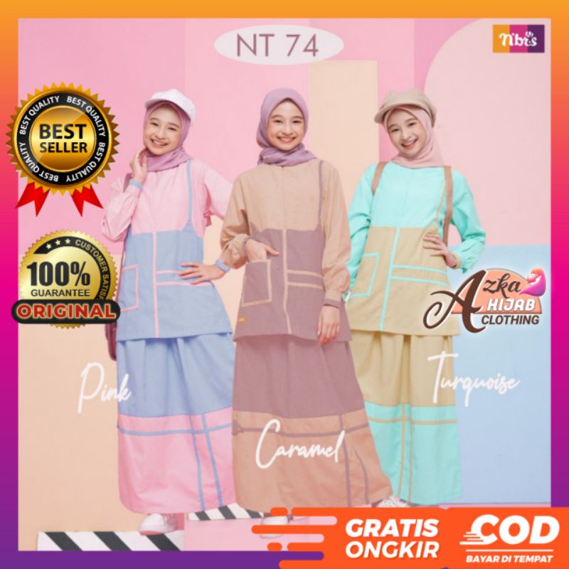 [BISA COD] BAJU SETELAN MUSLIM ANAK REMAJA TERBARU NIBRAS NT 63 / SETELAN ATASAN BAWAHAN MUSLIM ANAK