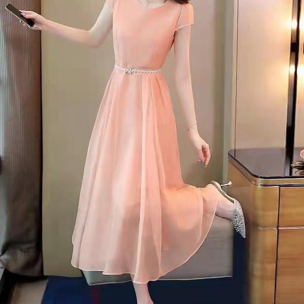 Best Seller.. dress korean style pink jumbo wanita korea