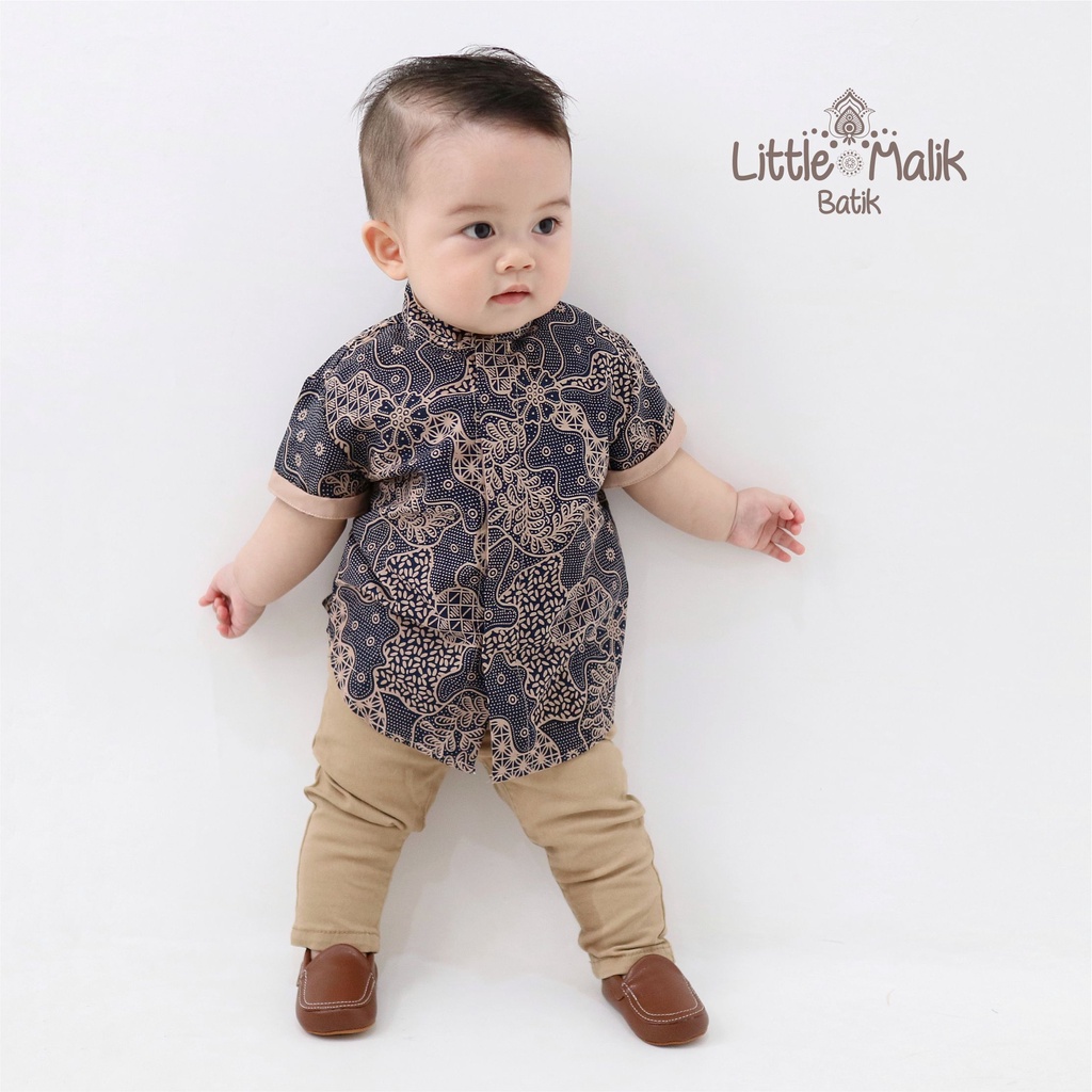 READY STOCK Kemeja Batik Couple Anak Ayah Lengan Pendek By Little Malik Batik