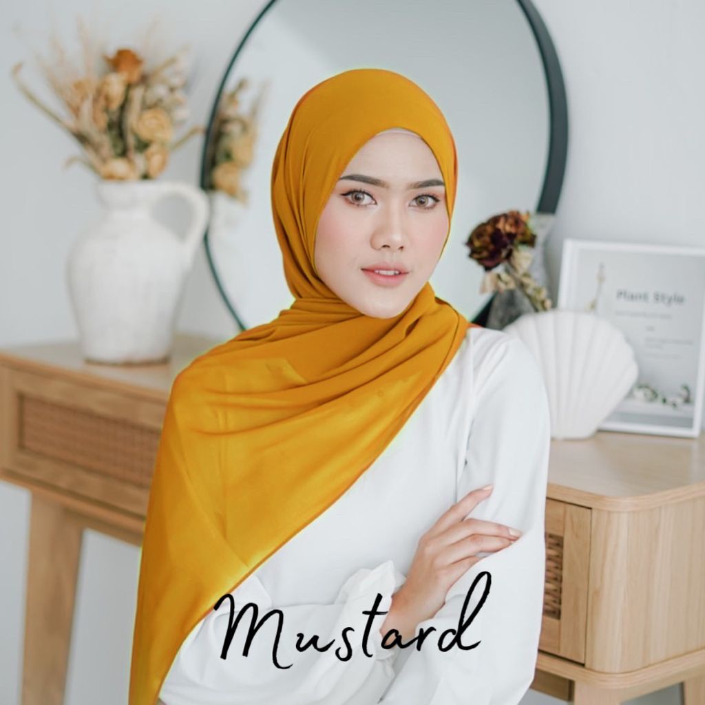 [PROMO] PASHMINA CERUTY BABYDOL / JILBAB / TERMURAH / PASHMINA / KERUDUNG PASHMINA CRUTY / GOJEK/OCD-CERUTY MUSTARD