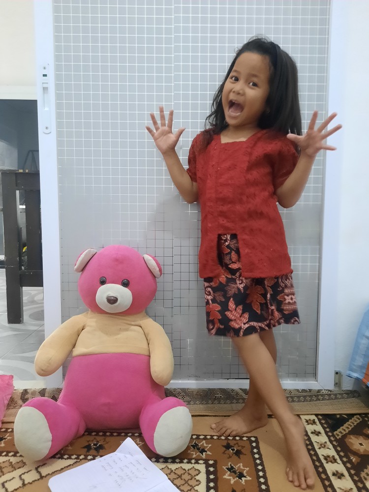 Kebaya Anak Modern Brukat Brokat Caca Set Setelan Kids Rok Batik Dm