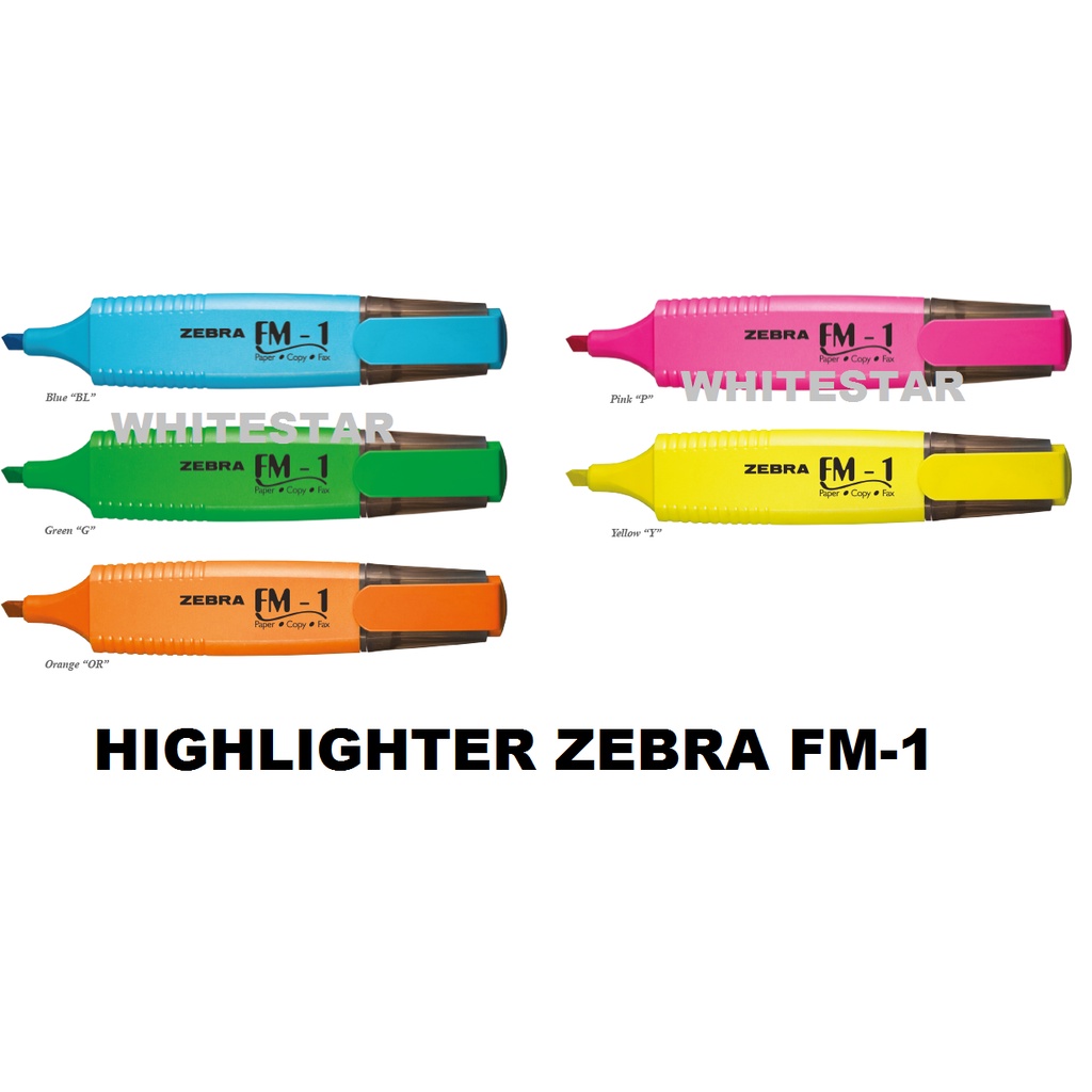 

highlighter / stabillo zebra fm-1 fm1 fluorecent