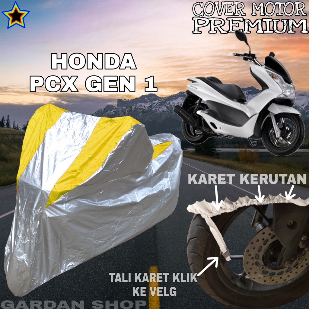 Sarung Motor HONDA PCX GEN 1 Silver KUNING Body Cover Honda PREMIUM