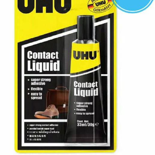 

➽ UHU Household Contact Liquid 33 ml Blister / Lem Sepatu / Lem Tas / Lem Kulit / Lem Karet ✯