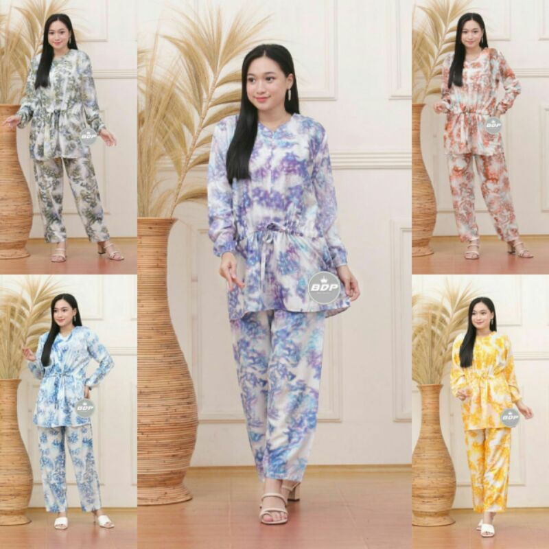 Setelan tie dye Lengan panjang